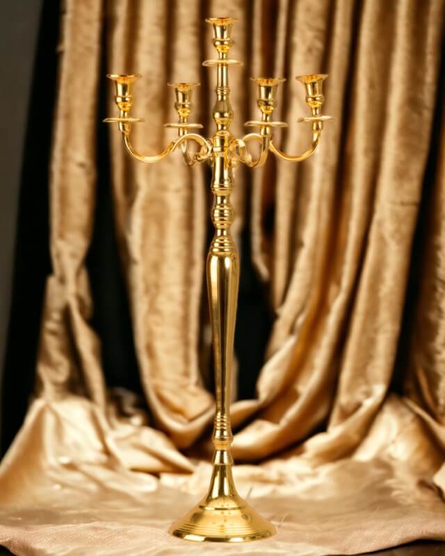 Leuchter Classic 5-armig, Gold Shine H80cm – Bild 2