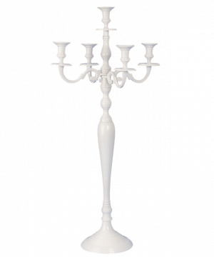 Leuchter Classic 5-armig, Weiß H80cm