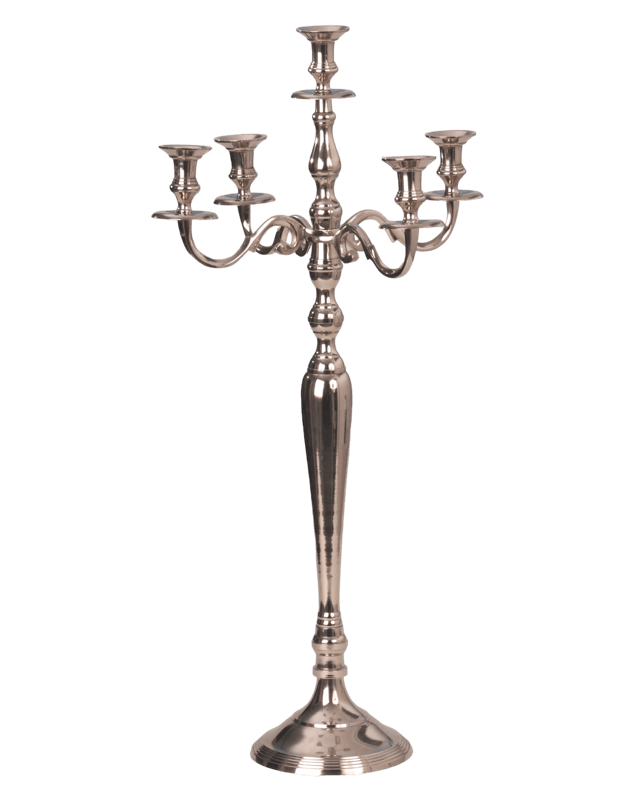 Leuchter Classic 5-armig, Silber H80cm